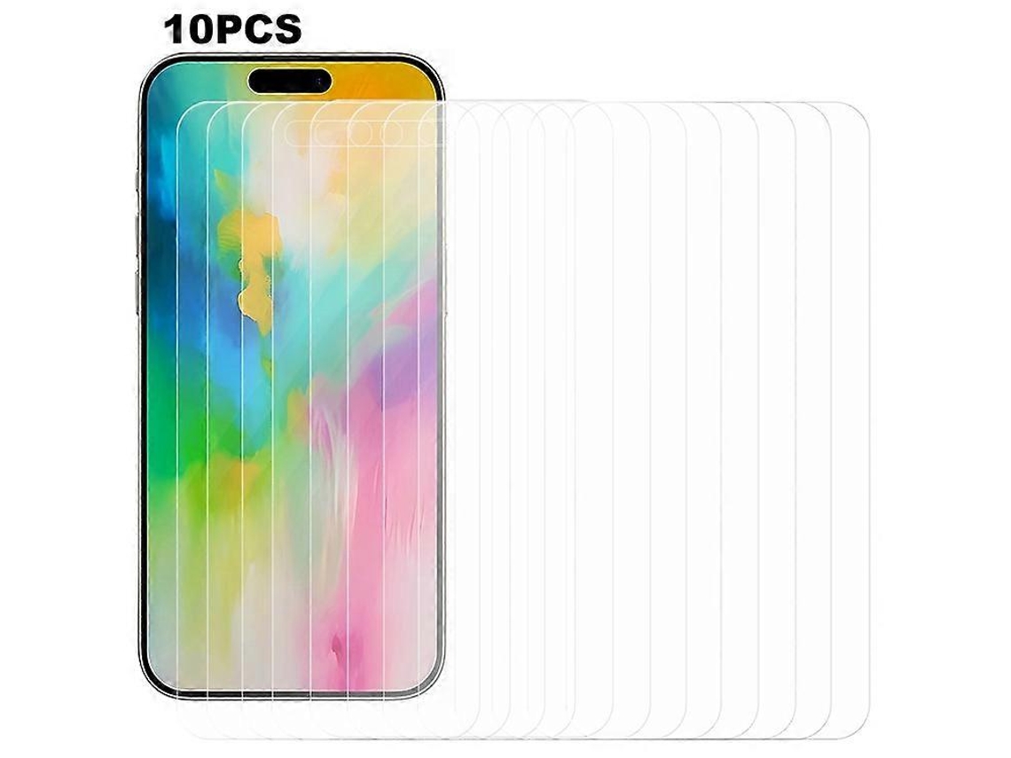 Protector de pantalla de vidrio templado de alta definición 2.5D 0.3 mm compatible con iPhone 16 Pro 10 piezas Facpoet