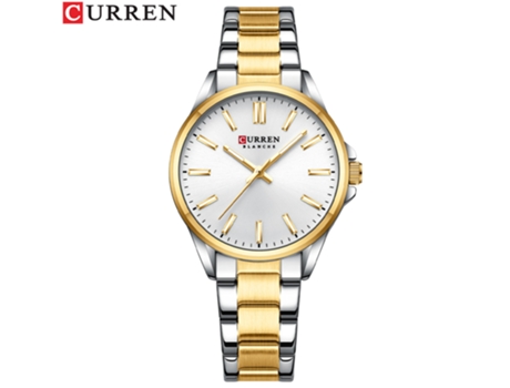 Relojes de pareja Correa de acero Relojes para hombres Relojes de moda para mujeres Relojes de cuarzo para negocios - Mujeres blancas LUUCOZK