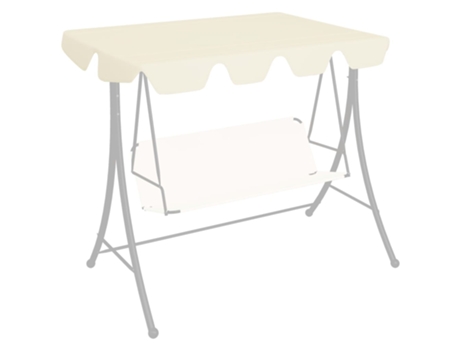 MAISON EXCLUSIVE Dosel de repuesto columpio de jardín crema 150/130x70/105 cm