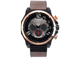 Reloj Hombre Curren De Cuero Pu Calendario Resistente Al Agua Reloj De Cuarzo