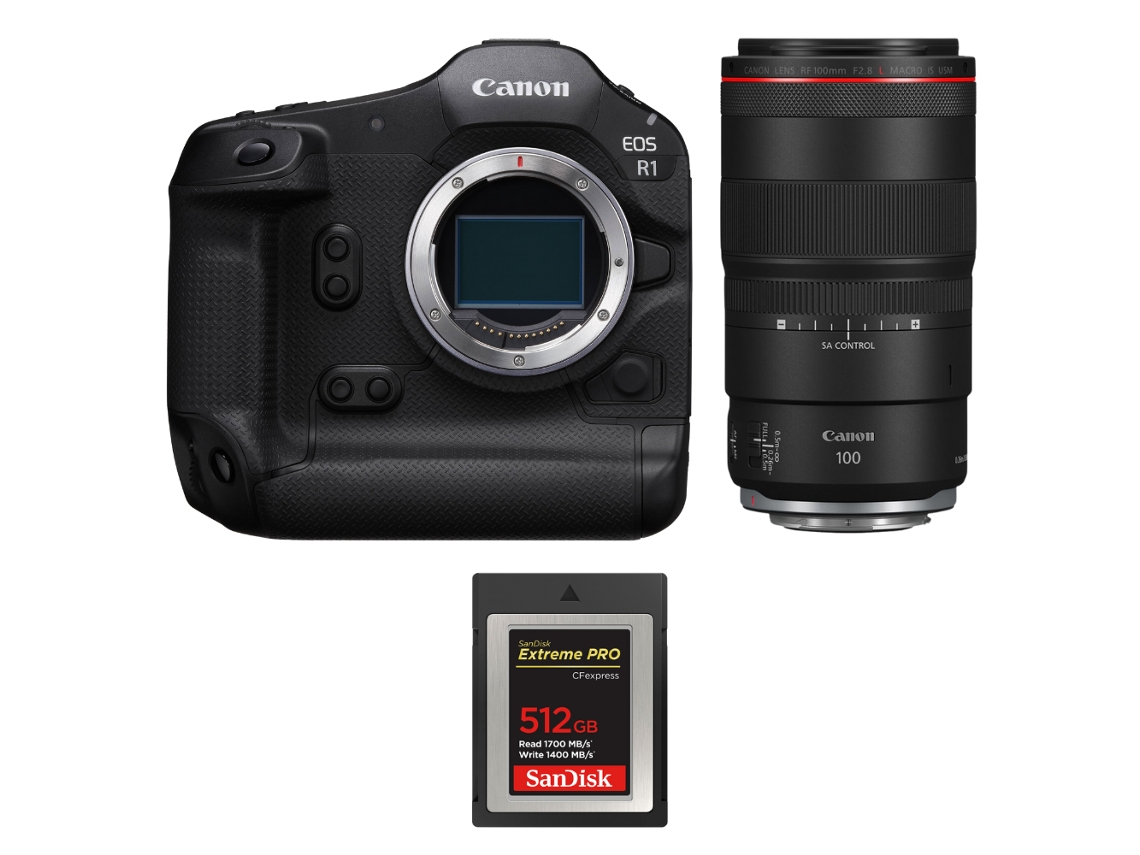 Canon EOS R1 + RF 100mm F/2.8 L Macro IS Usm + 1 Sandisk 512GB Extreme Pro CFExpress Tipo B + Libro electrónico “20 consejos para fotos impresionantes”