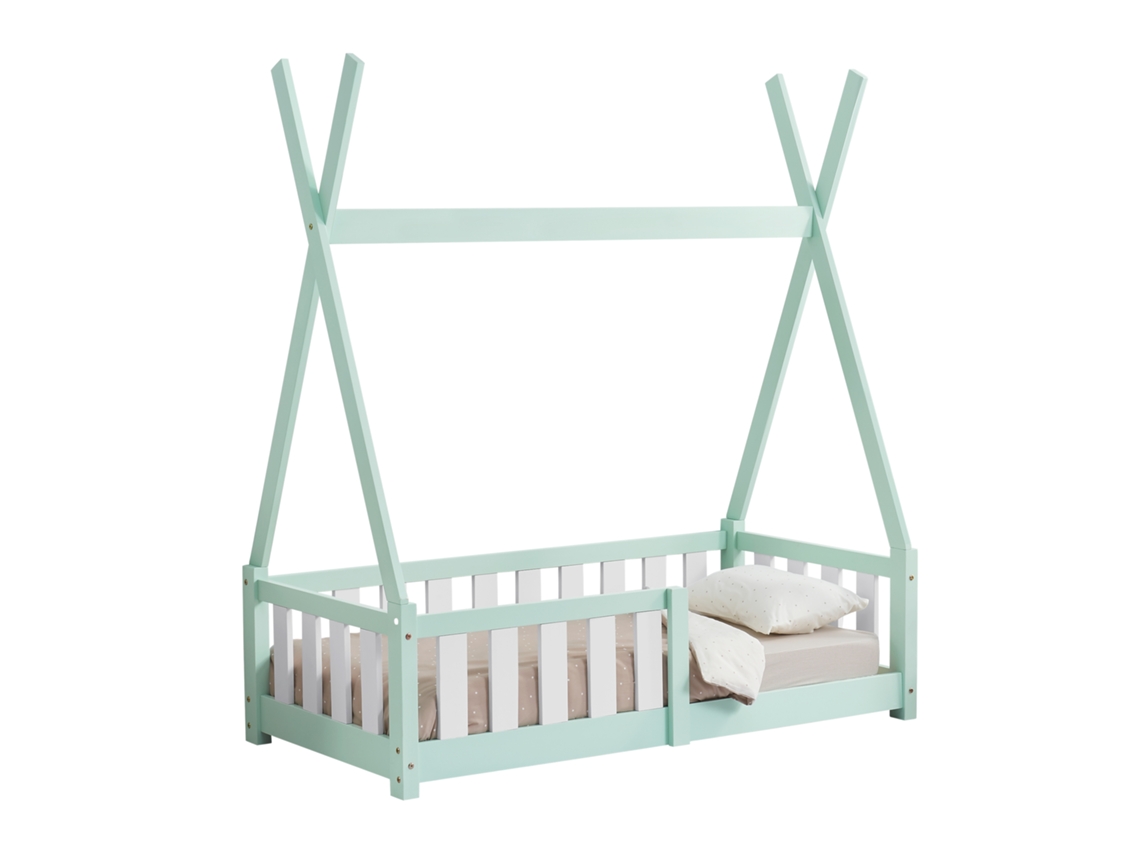 Estructura de Cama Infantil [EN.CASA] (Verde - Madera - 70 x 140 cm)