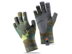 Guantes De Pesca Sin Dedos Hechos De Cool Silk, Antiadherentes, Transpirables, Con Protección Solar Upf50 Para Actividades Al Aire Libre.