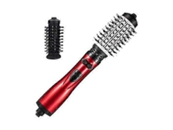 Cepillo 3 en 1 para peinar el cabello con secador giratorio, calentamiento rápido y rizador Szrh AX Nostalgia88 (rojo)