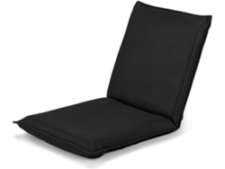 Silla Plegable de Suelo, Silla relax, Silla de Piso con Respaldo Ajustable de 6 Posiciones (Negro) COSTWAY