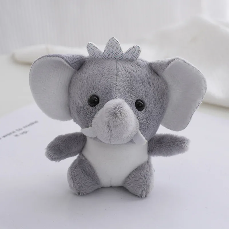 Llavero De Peluche De Elefante De 10 Cm (gris) Con Diseño De Recuerdo Del Zoológico.