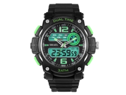 Reloj Deportivo Multifuncional Redondo Con Pantalla Digital Electrónica Para Hombres Verde
