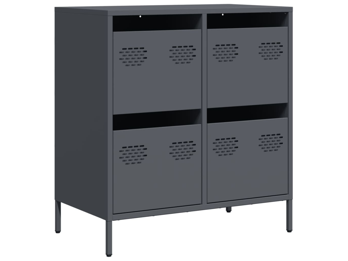 Maison Exclusive - Aparador De Acero Laminado En Frío Antracita 68x39x73,5 Cm