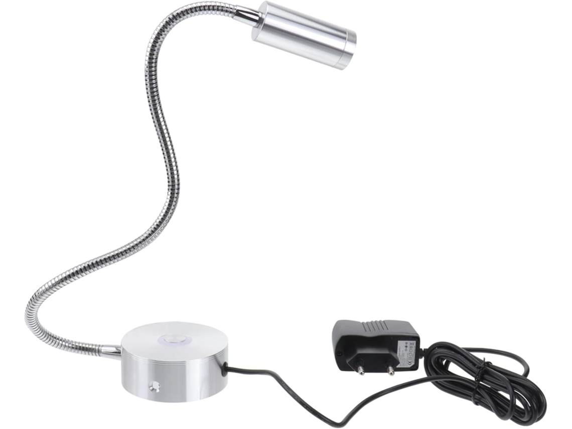 Lámpara De Mesilla Led De 3,4 W Con Control Táctil Y Luz Nocturna Regulable, Aluminio Flexible, Control Táctil