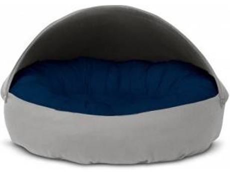 Cama Redonda para Perros y Gatos GAUTY Tela de sarga (Azul Oscuro y Gris - 57 cm)