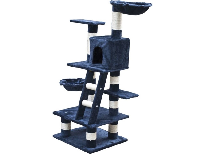 Rascador para Gatos VIDAXL Azul Pelúcia (122 cm)