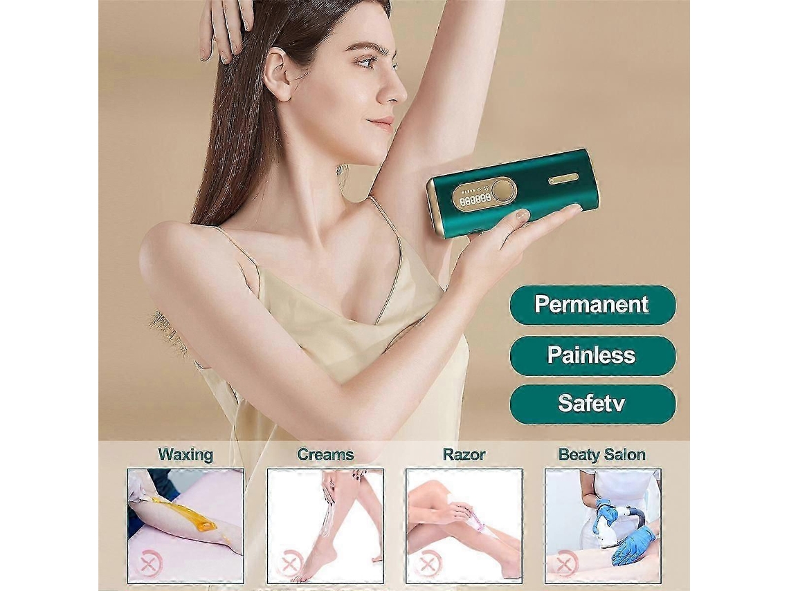 Dispositivo de depilación láser IPL con enfriamiento por hielo, indoloro para mujeres, para la zona del bikini, cuerpo y axilas, con enchufe europeo. Ly Ebike