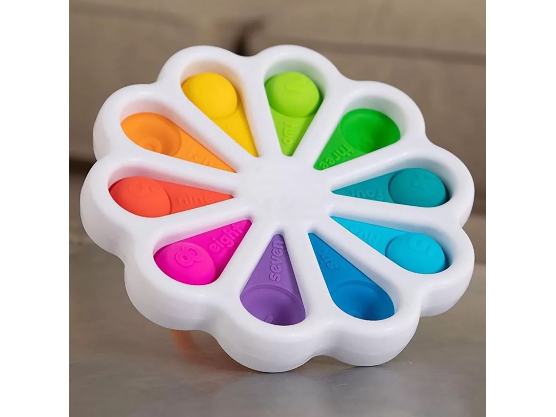 Brinquedo sensorial de bolhas Rebe-Push para crianças e adultos, alívio do estresse e da ansiedade, presente de aniversário, branco