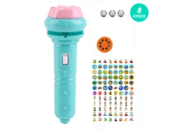 Linterna Proyector Infantil Con 8 Patrones De Animales Diferentes Juguete Luminoso De Educación Temprana Ciencia Azul