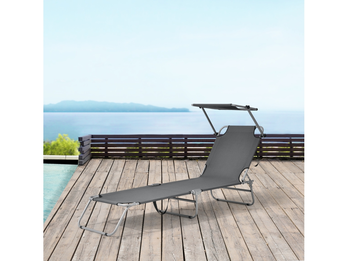 Tumbonas CASA.PRO (Acero - Plateado - 186x55x24 cm)