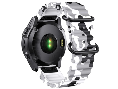 Correa Ocean Waves para Garmin Fenix 6X Pro Solar Azul y Blanco Militar Pack 2X VEANXIN