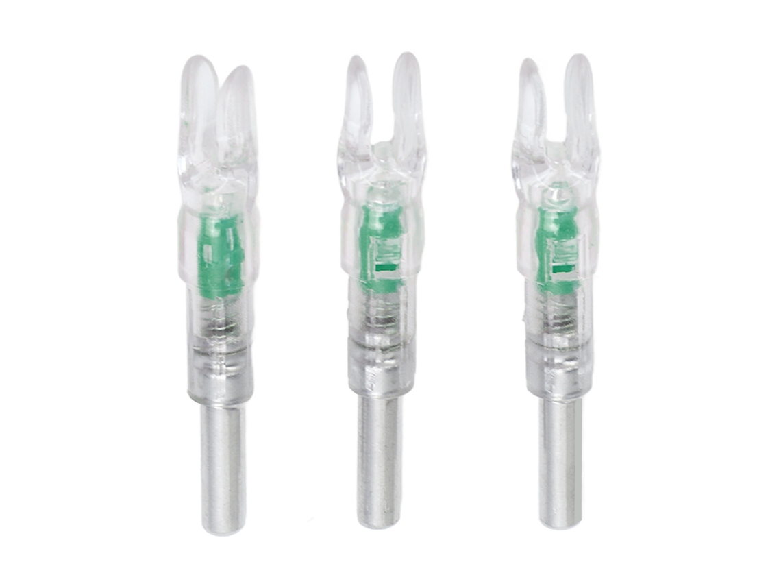 3 culatines iluminados, plástico, verde | Sin marca