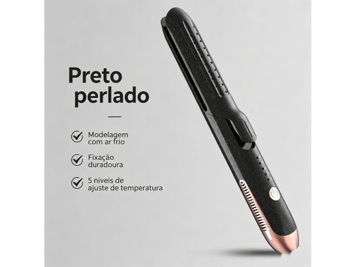 Plancha Rizadora 2en1 Aire Frío, 5 Niveles Temperatura, Protección Capilar, Para Cualquier Cabello En Hogar