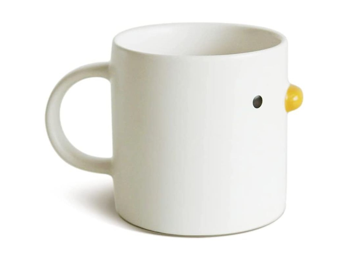 Taza De Café Con Diseño Divertido De Pollo, De Cerámica, Apta Para Leche Y Café.