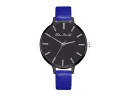 Reloj De Pulsera Para Mujer Zhoulianfa, Estilo Sencillo, Correa De Pu, Esfera Redonda, Cuarzo Azul.
