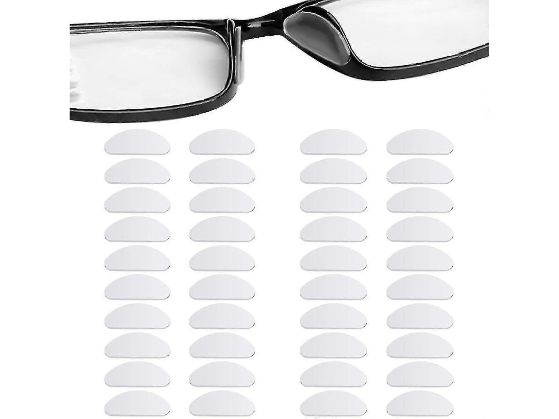 20 Pares De Almohadillas De Nariz De Silicona Para Gafas Adhesivas En Forma D Cojines Para Anteojos Anti-deslizantes