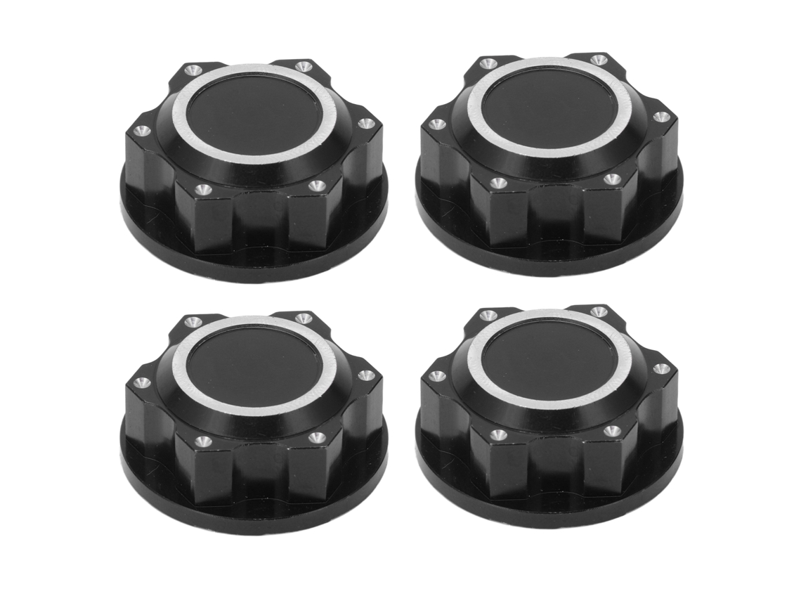 Mali 4 Parafusos de Roda Rc em Liga de Alumínio Antiderrapante e Protetor de Poeira Hexagonais para Arrma 1:5 Kraton 8s Carro Rc Preto