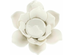 Candelabro de cerámica con forma de flor de loto