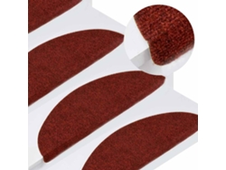 Alfombrilla Autoadhesiva Escalera 30 Uds Rojo 56x17x3 Cm