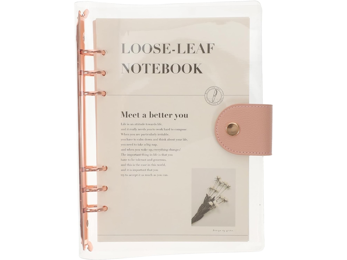 Caderno Portátil A5 Com Páginas Transparentes Removíveis, Fichário Para Anotações, Desenhos E Material