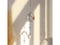 Árbol de la Longevidad, Cristal Arcoíris, Adorno de Árbol de la Vida de Cristal, Colgante de Cuentas de Chakra para Ventana