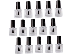 20 Pièces Lot De Flacons Vides Para Vernis À Ongles Réutilisables Con Pinceau Bouteille Carrée L...
