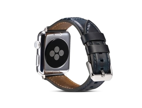 Correa de reloj inteligente de cuero genuino Oil Wax para Apple Watch Series 9, 8 y 7 41 mm / SE 3 y SE 2, 6 y SE y 5 y 4 40 mm / 3 y 2 y 1 38 mm (...