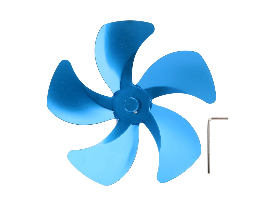 Aspa de ventilador de invernadero de aluminio, 5 aspas, azul