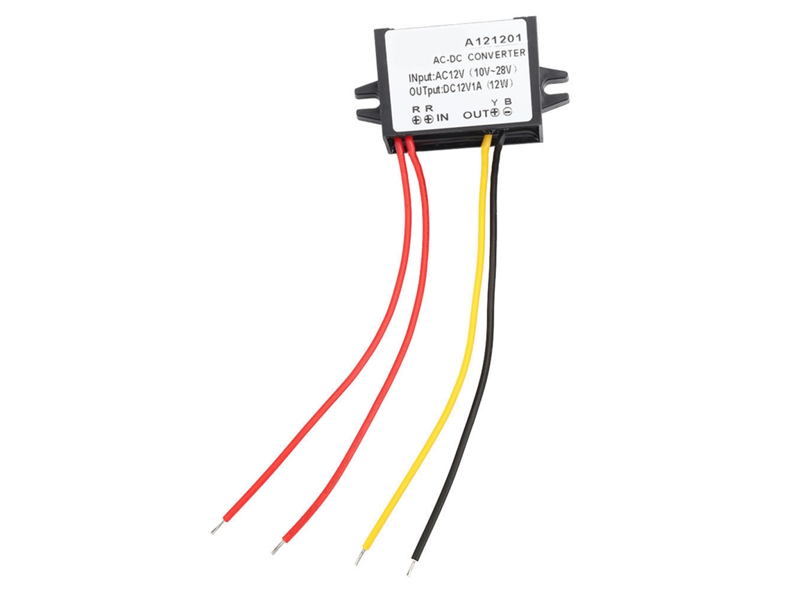 Convertidor De Potencia De Ca 10-28 V A Cc 12 V, Módulo De Fuente De Alimentación Reductora De 1 A Con Protección Ip67.