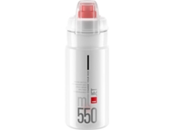 Botella ELITE Bidon Jet Plus Blanco Logo Rojo (550 ml)