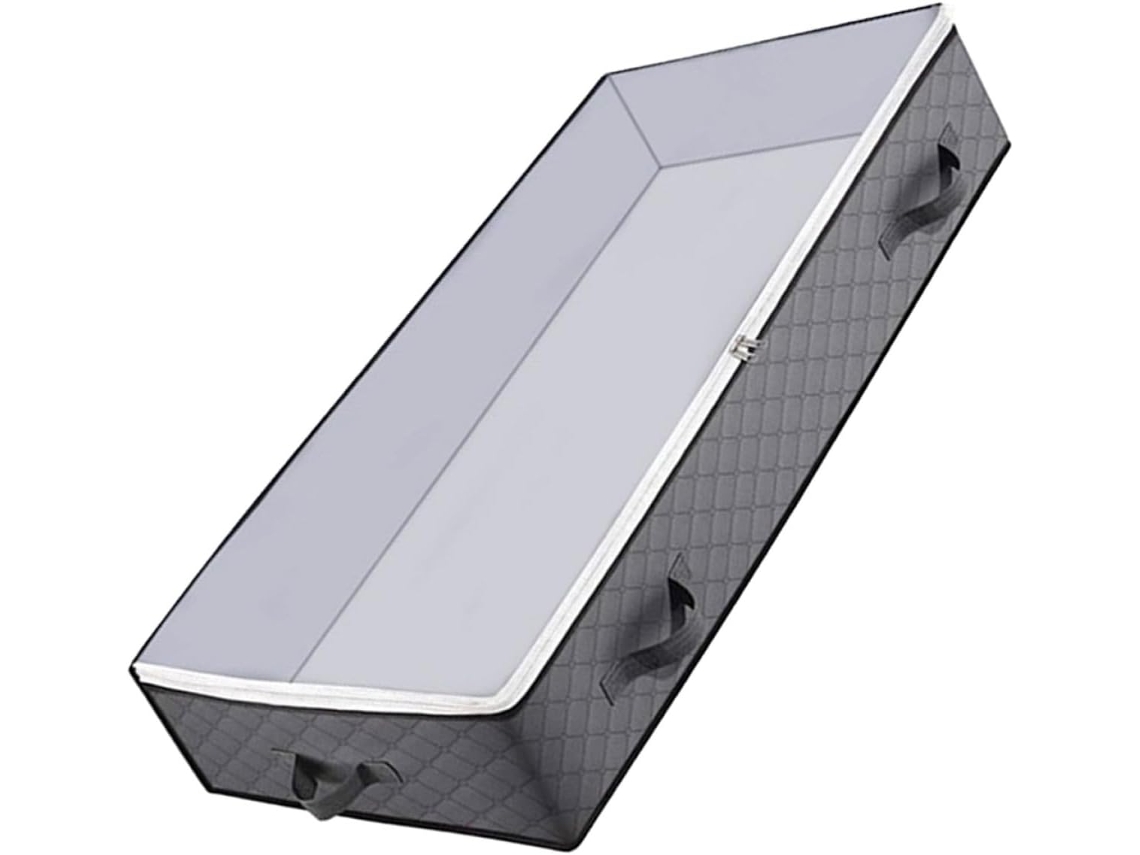 Bolsa Almacenamiento Plegable Debajo Transparente 100x50x15 Capacidad Edredones Práctico Organizador Hogar