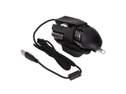 Ratón Mecánico Para Juegos Usb Con Cable 6d, 12800 Dpi, Mango Retráctil Ajustable, Iluminación Rgb, Negro.