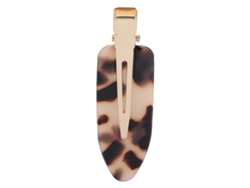 Pinza De Pelo Para Mujer Y Niña Sin Pliegues Pinza De Pato Decora Franja Pelo Animal Print Leopardo