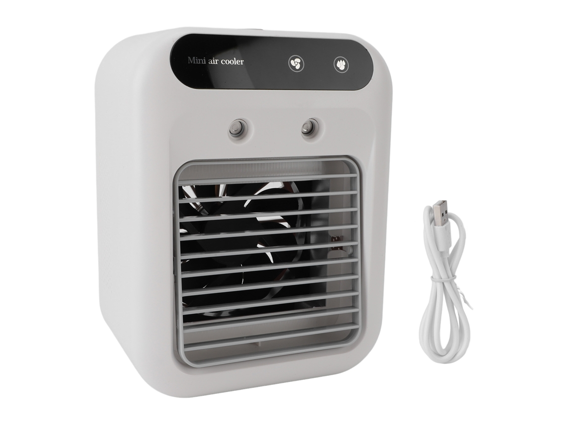Ventilador USB portátil con refrigeración y humidificación.