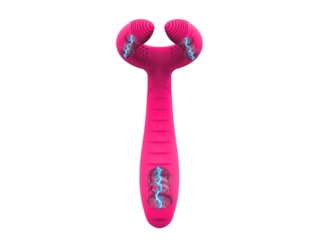 Vibrador del anillo del pene del silicón, estimulador doble vaginal del pene del anillo del martillo de la eyaculación del retraso (rojo) YIZHOOD