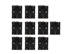 10un Porta Pilhas Aa Cabo Fivela 9v S/MARCA