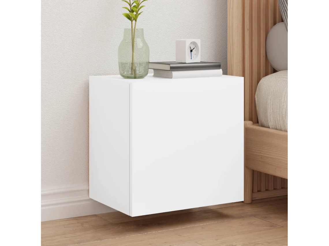 Mueble de TV mural | Armario para TV | Mueble para TV de 40,5 x 30 x 40 cm, fabricado en derivados de madera blanca.