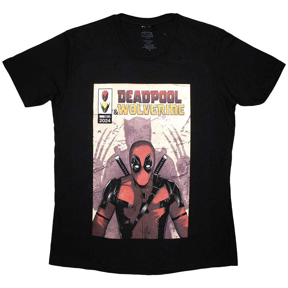 Rockinstone Unisex Marvel Comics Deadpool & Wolverine Comic Cover Camiseta Classic-l