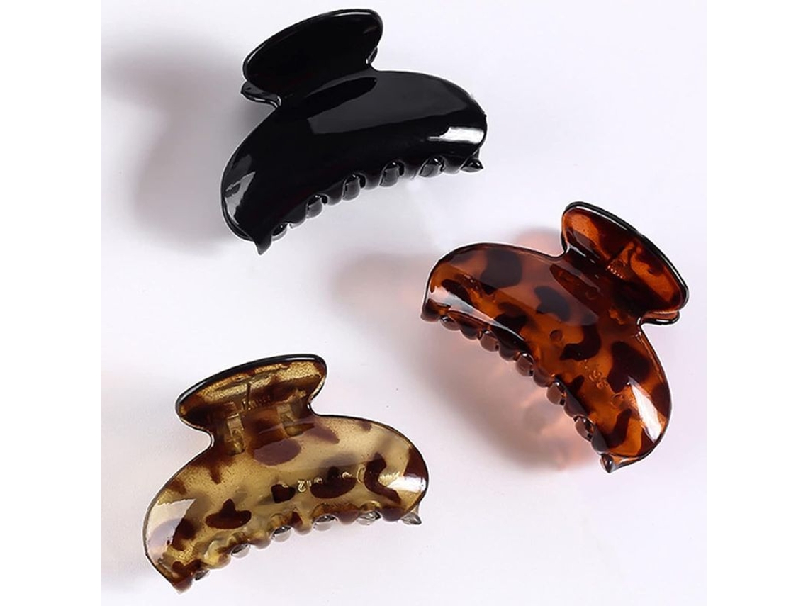 3 Unidades De Pinzas Para El Cabello Medianas Linjou Para Mujeres Y Niñas, Pinzas Antideslizantes Para Cabello Grueso/fino.