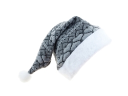 Gorro navideño rojo para adulto con corazón de tela