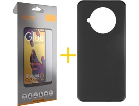 Kit Funda + Protector de Pantalla Xiaomi Mi 10T Lite 5G / Mi 10i 5G ACCETEL Cristal Templado 8780 Negro