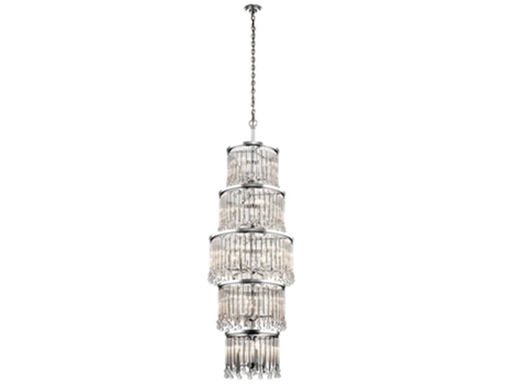 Candelier KICHLER (KL-Piper-18p-PC) Piper Steel, Crystal E14 18 Bulbos