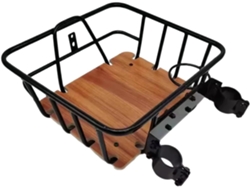 Cesta Delantera Para Bicicleta Harilla, Portaequipajes Bicicleta, Base De Alambre Madera, Práctica, Moderna,