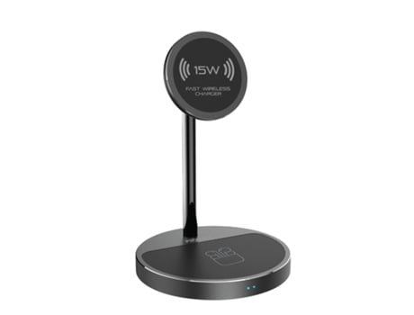 Cargador Inalámbrico PROMATE Aurabase-PD20 3 en 1 MagSafe 15W Negro