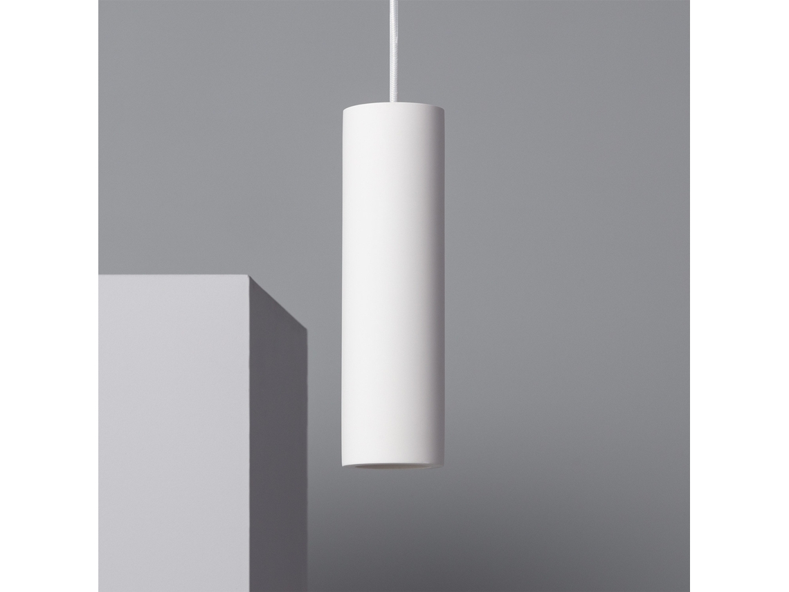 LEDKIA Candeeiro Suspenso de Gesso Slim Blanco